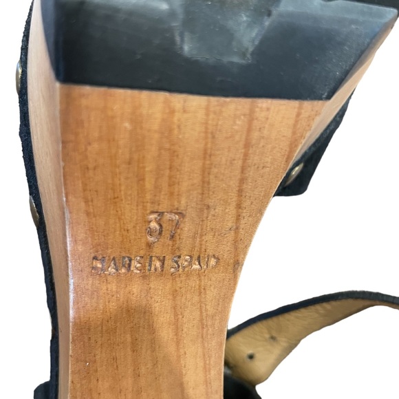 RALPH LAUREN black SUEDE studded platforms! - Picture 5 of 6